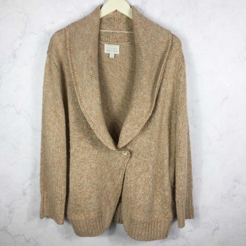 [Hinge]  Knit Tan Sweater Cardigan